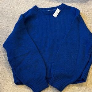 Madewell Women's Vibrant Blue Crew Neck Sweater